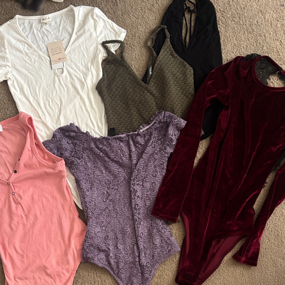 6 piece lot xs body suits